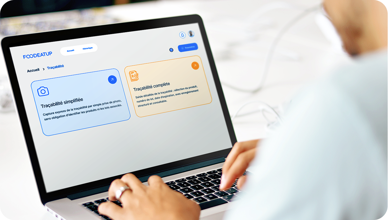 Interface Traçabilité FoodEatUp